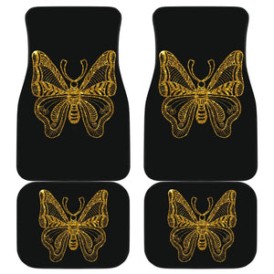 Beautiful Butterfly Gold Custom Car Floor Mats 212203 - YourCarButBetter