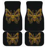 Beautiful Butterfly Gold Custom Car Floor Mats 212203 - YourCarButBetter