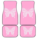 Beautiful Butterfly Pink Custom Car Floor Mats 212203 - YourCarButBetter