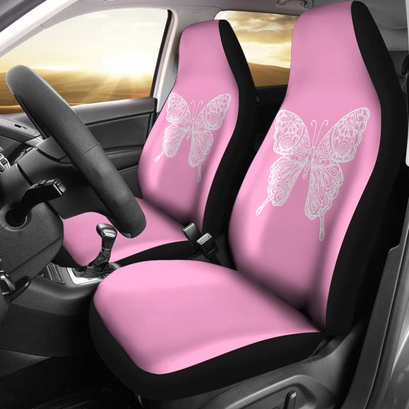 Beautiful Butterfly Pink Custom Car Seat Covers 212203 - YourCarButBetter