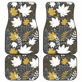 Beautiful Gold Autumn Maple Leaf Pattern Front And Back Car Mats 174914 - YourCarButBetter