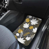 Beautiful Gold Autumn Maple Leaf Pattern Front And Back Car Mats 174914 - YourCarButBetter