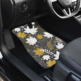 Beautiful Gold Autumn Maple Leaf Pattern Front And Back Car Mats 174914 - YourCarButBetter