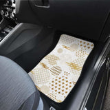 Beautiful Gold Japanese Pattern Front And Back Car Mats 094201 - YourCarButBetter