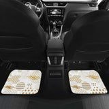 Beautiful Gold Japanese Pattern Front And Back Car Mats 094201 - YourCarButBetter