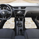 Beautiful Gold Japanese Pattern Front And Back Car Mats 094201 - YourCarButBetter