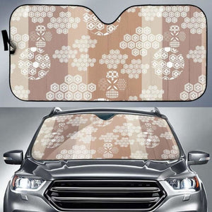 Beautiful Hexagon Japanese Pattern Car Auto Sun Shades 094201 - YourCarButBetter