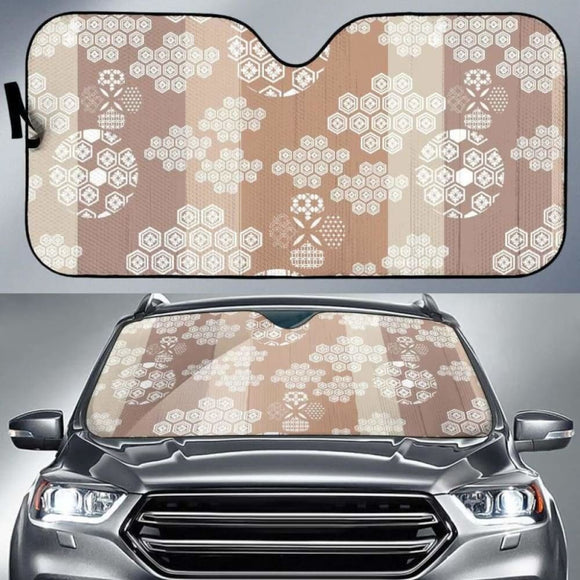 Beautiful Hexagon Japanese Pattern Car Auto Sun Shades 094201 - YourCarButBetter