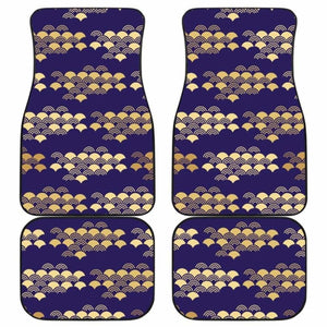 Beautiful Japanese Fan Pattern Front And Back Car Mats 094201 - YourCarButBetter