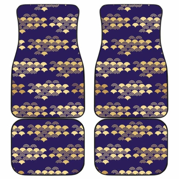 Beautiful Japanese Fan Pattern Front And Back Car Mats 094201 - YourCarButBetter