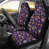 Beautiful Ladybug Funny Flower Print Car Seat Covers 210901 - YourCarButBetter