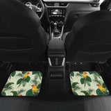 Beautiful Parrot Palm Leaves Pattern Front And Back Car Mats 174914 - YourCarButBetter