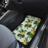 Beautiful Parrot Palm Leaves Pattern Front And Back Car Mats 174914 - YourCarButBetter