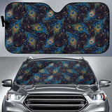 Beautiful Peacock Feather Pattern Car Auto Sun Shades 085424 - YourCarButBetter