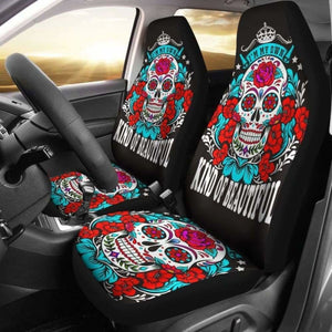 Beautiful Sugar Skull Car Seat Cover 101207 - YourCarButBetter