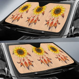 Beautiful Sunflowers Dreamcatcher Car Auto Sun Shades 212503 - YourCarButBetter