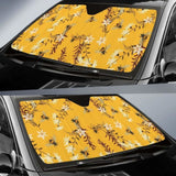 Bee Flower Pattern Car Auto Sun Shades 460402 - YourCarButBetter