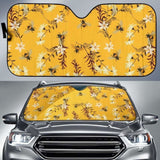 Bee Flower Pattern Car Auto Sun Shades 460402 - YourCarButBetter