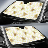 Bee Honeycomb Seamless Design Pattern Car Auto Sun Shades 460402 - YourCarButBetter