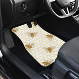 Bee Honeycomb Seamless Design Pattern Front And Back Car Mats 192609 - YourCarButBetter