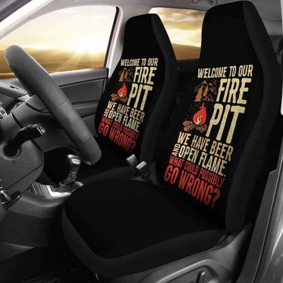 Beer And Open Flame Car Seat Covers 181703 - YourCarButBetter