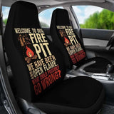 Beer And Open Flame Car Seat Covers 181703 - YourCarButBetter