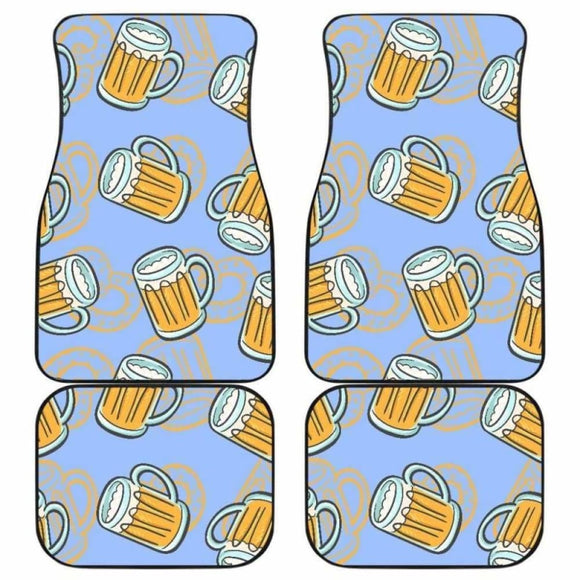 Beer Pattern Front And Back Car Mats 195016 - YourCarButBetter