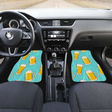 Beer Pattern Green Background Front And Back Car Mats 195016 - YourCarButBetter