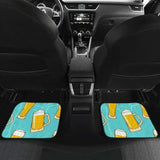 Beer Pattern Green Background Front And Back Car Mats 195016 - YourCarButBetter