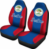 Belize Car Seat Covers - Belizean Flag 4 221205 - YourCarButBetter