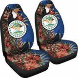 Belize Car Seat Covers - Belize National Flag With Toucan And Black Orchid - 19 221205 - YourCarButBetter