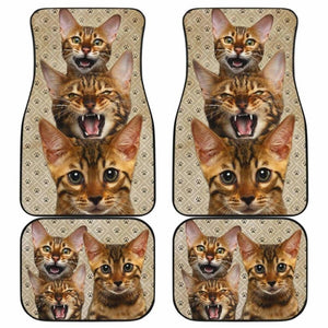 Bengal Cat Car Floor Mats Funny For Bengal Cat Lover 112428 - YourCarButBetter