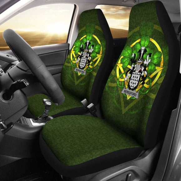 Beresford Ireland Car Seat Cover Celtic Shamrock (Set Of Two) 154230 - YourCarButBetter