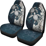 Best Gift Hawaii Kanaka Maoli Sea Turtle Hibiscus Blue Waves Car Seat Covers 210507 - YourCarButBetter