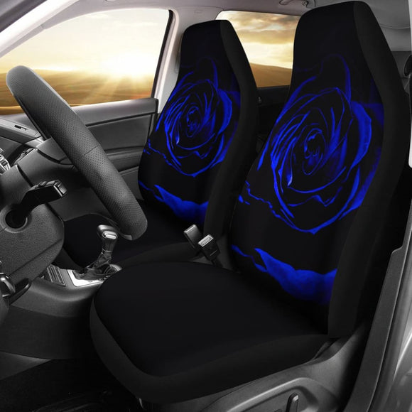 Best Gift Ideas Blue Rose Bush Floral Lovers Car Seat Covers 211101 - YourCarButBetter