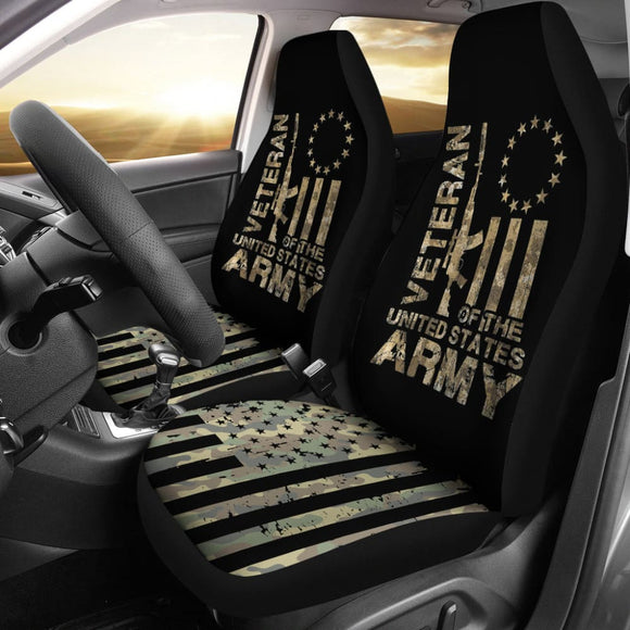 Betsy Ross Flag Us Army Veteran Camo Car Seat Covers 550317 - YourCarButBetter