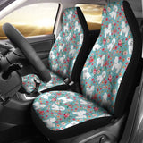 Bichon Frise Flower Car Seat Cover 112428 - YourCarButBetter