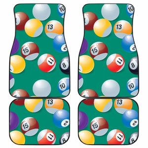 Billiard Ball Pattern Print Design 01 Front And Back Car Mats 153908 - YourCarButBetter