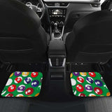 Billiard Ball Pattern Print Design 02 Front And Back Car Mats 153908 - YourCarButBetter