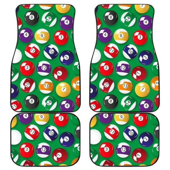 Billiard Ball Pattern Print Design 02 Front And Back Car Mats 153908 - YourCarButBetter