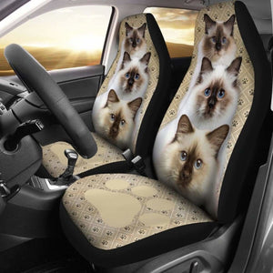 Birman Cat Car Seat Covers Funny For Cat Lover 112428 - YourCarButBetter