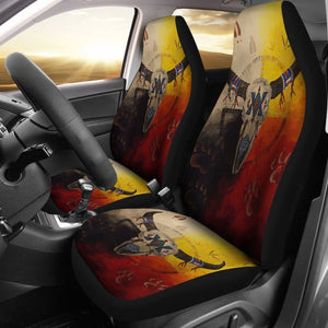 Bison Medicine Wheels Native American Car Seat Covers 093223 - YourCarButBetter