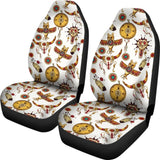 Bison Owl Feather Native American Car Seat Covers 093223 - YourCarButBetter