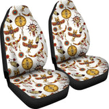 Bison Owl Feather Native American Car Seat Covers 093223 - YourCarButBetter