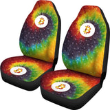 Bitcoin Circuit Board Car Seat Covers - Tie Dye 174510 - YourCarButBetter