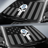 Black American Flag US Coast Guard Car Auto Sun Shades 210701 - YourCarButBetter
