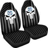 Black American Flag US Coast Guard Car Seat Covers 210701 - YourCarButBetter
