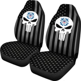 Black American Flag US Coast Guard Car Seat Covers 210701 - YourCarButBetter
