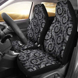 Black And Gray Tie Dye Car Seat Covers Front Seat Protectors 154230 - YourCarButBetter