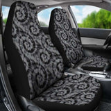 Black And Gray Tie Dye Car Seat Covers Front Seat Protectors 154230 - YourCarButBetter